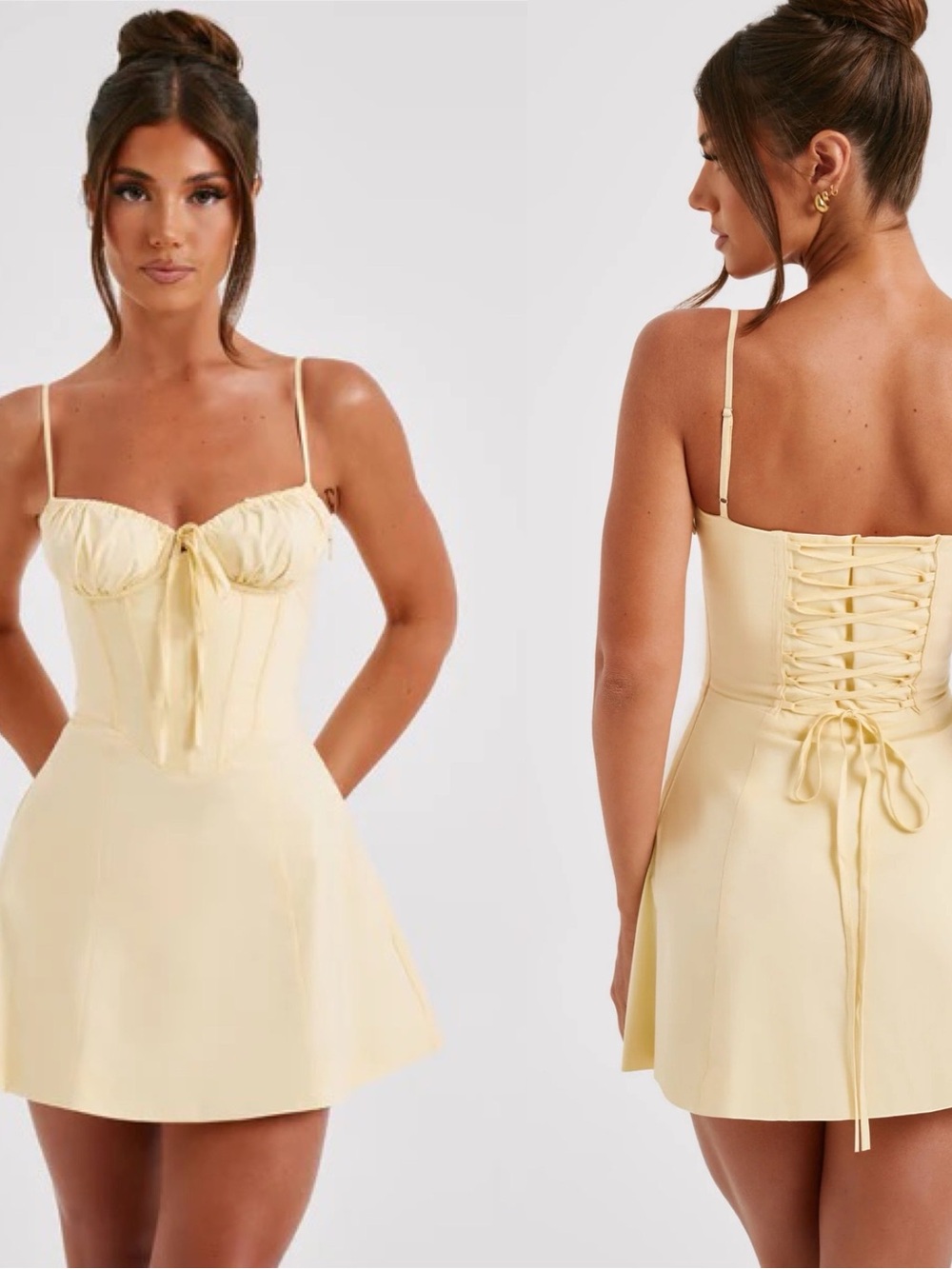 Babyboo Lacey mini yellow dress XS